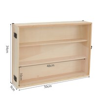 해외발송 (피규어 진열장)버블 매트 벽 교수형 스토리지 디스플레이 캐비닛 재스민 MOIIy Biqi 인형 핸드 오피스-18605, 01.덮개가있는 로그 색상 3 층