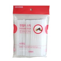 와와마트 오공 핫멜트스틱 미니 7.2mm x 15cm 40개입 글루건 심