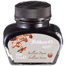 유럽 Pelikan 301010 잉크 유리 잉크 4001 30ml 1개 로열 블루, 브릴리언트 브라운