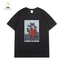 반팔티셔츠디자인 임 먹물 같은스타일 흑백 초원 도장 레드 나무 오리지널제작 색채 믹스매치 플라워 프린팅 3775041144