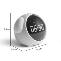 무선충전 스마트 협탁 LED 식 알람 시계 키즈 스마트 디지털 조절 가능, 01 White Standard