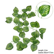 인조잔디 잎 화환 녹색 아이비 포도 나무 식물 벽 갈 랜드 웨딩 파티 홈 가든 장식, 2pcs+D