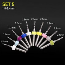 10pcs 미니 PCB 드릴 비트 세트 0.1-1mm 카바 이드 마이크로 인쇄 회로 기판 CNC 구멍 드릴링 도구 보드, 05 1.5-2.4mm