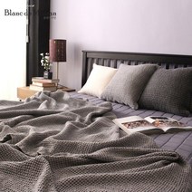 블랑드마망 러블리 모달와플 홑겹이불 세트 차콜