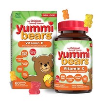 종합비타민 Yummi Bears Digestive Health Natural Fiber Supplement Gummy Vitamins for Kids 60 Count (Pack, Vitamin C, 60 Count (Pack of 1)