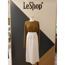 [르샵] (LA48KS040) 골지 밴딩 뒷트임 스커트