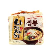 멀티팩 삼양 나가사끼115g(5개) 봉지라면 사무실 회사 직장 학생 간식 식사대용 시원한국물, 단품