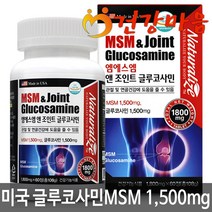 네추럴라이즈 미국 엠에스엠 msm 조인트 글루코사민 1800mg 60정 관절 연골 영양제 보충제