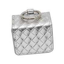 PU 골프 공 가방 캐리 포켓 골프 공 파우치 홀더 주최자 야외 훈련 용품, 60x50x55mm, 가죽, 은