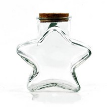 콜크 미니 별모양 유리병 50ml/선물 사탕 슈가 설탕
