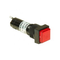 1A1B 푸쉬락 전원 스위치 사각형 DC LED 화이트 ON-ON 12mm KH-5012-A21W, 6V