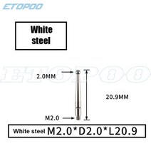 측량 용접다이얼 테스트 표시기의 접촉점 루비 팁 2mm 볼 직경 18mm 길이 M2.0 나사 측정 분석 계측기 게이, 05 M2.0xL20.9 W