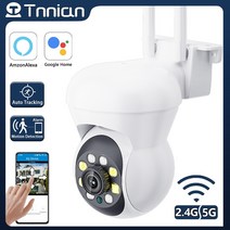 CCTV 방범 보안 감시 IP 카메라 현관 문 스마트폰 가정용 매장 무선 초소형 펫 씨씨티비 5g wifi 미니 ip ptz 방수 야외 hd cctv 홈 자동 추적 5x 줌, 1080p SD 카드 없음, 미국 플러그
