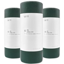 예밀 일회용 수세미 60매 다크그린, 3롤