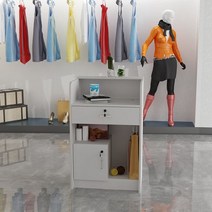 소형 계산대 인포메이션 계산대 포스 마트 병원데스크 카운터 옷가게 모던 프런트바 미용실, 멜란지그레이(캐비닛A3타입)