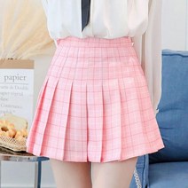 하이 웨이스트 플리티드 스커트 y2k 여성용 여름 캐주얼 카와이 a 라인 체크 무늬 블랙 테니스 일본 학교 유니폼 미니