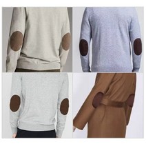 무릎 팔꿈치 열접착 패치1쌍(2장) 와펜 스웨이드, 카키