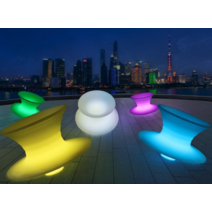 팽이의자 조명의자 야외공원 조경 오뚜기의자 (라지), 야외 대형 플러스 방수 10077H60cm