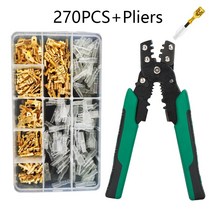 터미널압착기 박스형 압착 단자 구리 파이프 커넥터 U/O 모양 접합 종단 2.8/4.8/, 08 270pcs Pliers, 08 270pcs Pliers