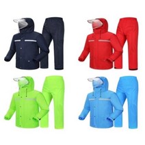 레드 바이크용우의 라이더 레인코트 배달 라이딩 오토바이 우비세트 우의 상하의세트, 3XL, 네이비