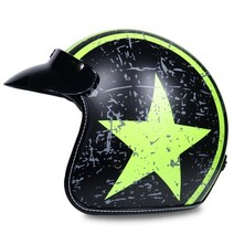 감성 바이크 오토바이 헬멧 casco moto PU 오픈 페이스 3/4 레트로 프레데터 남성과 여성 카스코 테도트 인증 초퍼, [01] M, [23] 8