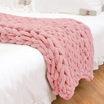 명품담요 명품이불 패션 핸드 셔닐 니트 양모 담요 두꺼운 원사 소파 이불 사무실 착용 가능한 겨