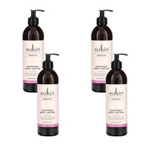 Sukin (수킨) Sukin 수딩 바디 로션 민감성 피부용 500ml(16.91fl oz), 4개