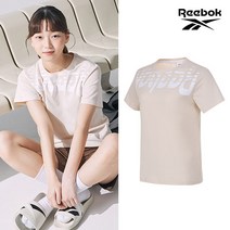 [푸마 키즈] [REEBOK] NEW 리복키즈 주니어 홀리데이 반팔티셔츠 오트밀