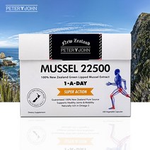 초록홍합 그린머슬 푸른 고함량 홍합 22500mg 피터앤존 200캡슐
