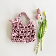 [울클럽]플레이리본 실키네트백 코바늘 DIY 키트 리본가방 공단리본(동영상), 50 그레이