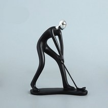 공예품 현대 추상 조각 스포츠 골프 선수 골퍼 피규어 모델 동상 예술 수지 입상 홈 장식, [01] Golf player