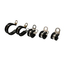 스텐 스테인리스 고무 라바 P자 d자형 클립 크립 파이프 호스 전선 케이블 튜브 고정 충격 흡수 스크래치 기스 방지 머드가드 흙받이 설치 달기 장착 새들 셰들 섀들 클램프 26MM, 상세 참조