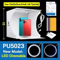 Puluz-휴 토이 스튜디오 라이트박스 박스 링 Led 접이식 텐트 키트 탁상 촬영, 단일상품_20cm Ring LED