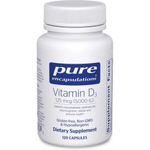 퓨어인캡슐레이션 비타민D 5000IU 120캡슐 (글루텐프리 NONGMO)