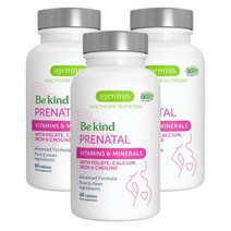 영국 이게누스 Igennus Prenatal 프레나탈 멀티비타민 & 미네랄 with 엽산 철분 칼슘 콜린 60정, 3팩