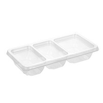 행복물류 PT반찬3칸용기 (DS-401)투명 600개, 6봉, 100개