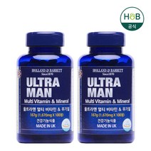 홀랜드앤바렛 울트라맨 멀티비타민 & 무기질 100정, 2개