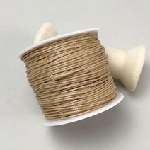 헤세드 롤) 1mm 면끈 왁스끈 비즈 매듭끈 면줄 (약70m), 베이지