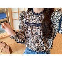 플라워원피스 XUELI 니발리스 여성의류세트 가을 인싸템 라운드넥 와이드 루즈핏 부드러운 상의 2634373796