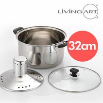 리빙아트 제로 스텐 빨래솥 2size, 제로 빨래솥_32cm