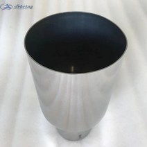 머플러팁 B-mw e90 배기 팁 w222 파이프에 대 한 보편적 인 자동차 머플러 꼬리 목구멍 수정 스테인레스 스틸 차량, 14 63MM IN 101MM OUT