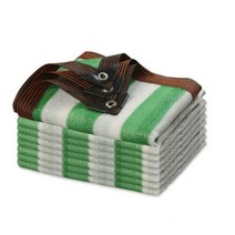 텐트 그늘막 차양 × 캐노피 천막 여름 정원 뒤뜰 자외선 차단 내구성 햇빛 가리개, Light Green Stripe+3*4 메터