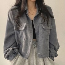 여성 루즈핏 코듀로이 남방 W132