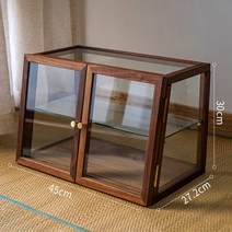 찬장 원목장 진열 호두나무 쇼케이스 카페 감성, 사다리꼴 찻장, 쌍문