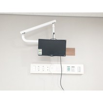병상TV 벽 부착형 (24인치 TV 5m파워 케이블 5m 이어폰 리드선 5m 랜선 2구 콘센트 세탑박스함)