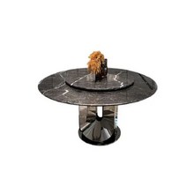 심플 대리석 라운드 테이블 빌라 다이닝 라이트 럭셔리 라운드 테이블 다이닝 테이블, 1350x750mm