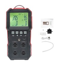 산소농도측정기 가연성 가스 용 디지털 화합물 4 in 1 가스 모니터 산소 황화수소 일산화탄소 가스 감지기 농도 측정기 산소측정기 6, no box