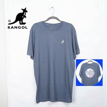 캉골 남성 반팔티 KB918 블루믹스 힙합프린트로고