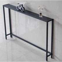 블랙프레임 좁은 콘솔 이케아 현관 선반 복도 테이블, 140x10x75