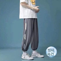 아이스 팬츠 남 봄 슬랙스 트렌드 와이드 스포츠 속건 9부 조거 맨투맨